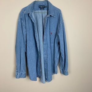 Ralph and Lauren Blue button down shirt